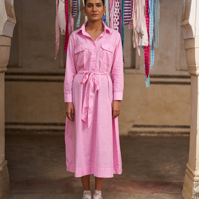 Afsana Dress | Candy Pink