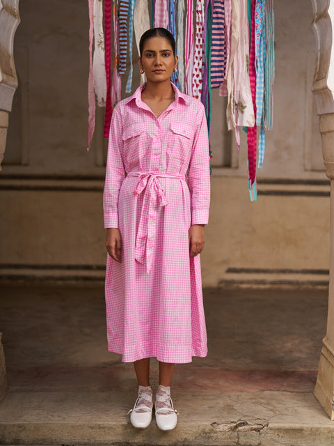 Afsana Dress | Candy Pink