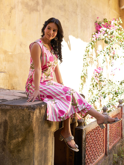 Gulroz Kurta Set | Rose Pink