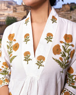 Gulbadan Kurta | Ivory Marigold