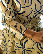 Aabha Co-ord Set | Ivory & Blue