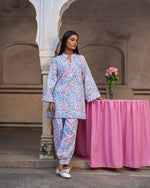 Gulbahar Floral Co-Ord Set | Blush Pink
