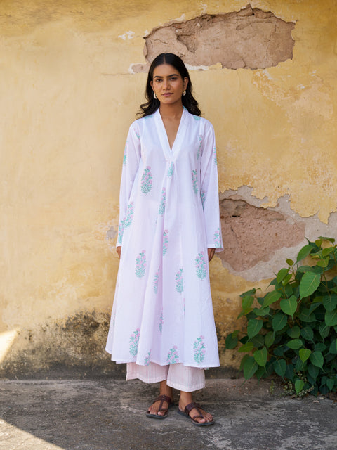 Gulbahar Kurta Set | Blush Pink