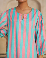 Gulrukh Kurta Set | Aqua Pink
