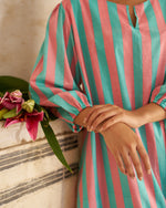Gulrukh Kurta Set | Aqua Pink