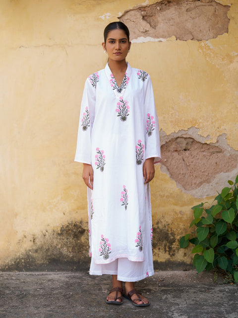 Mehrnaz Kurta Set | Ivory White