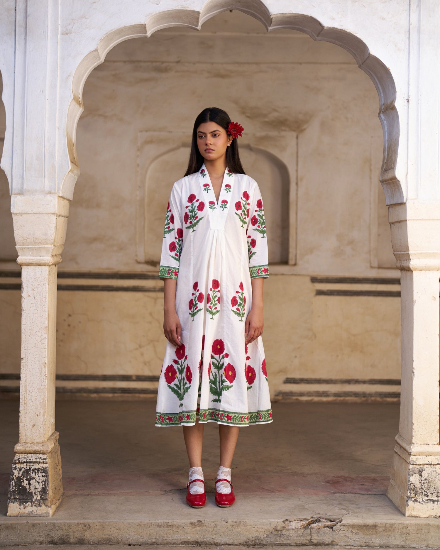 Mehrun Dress | Ivory White