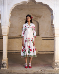 Mehrun Dress | Ivory White