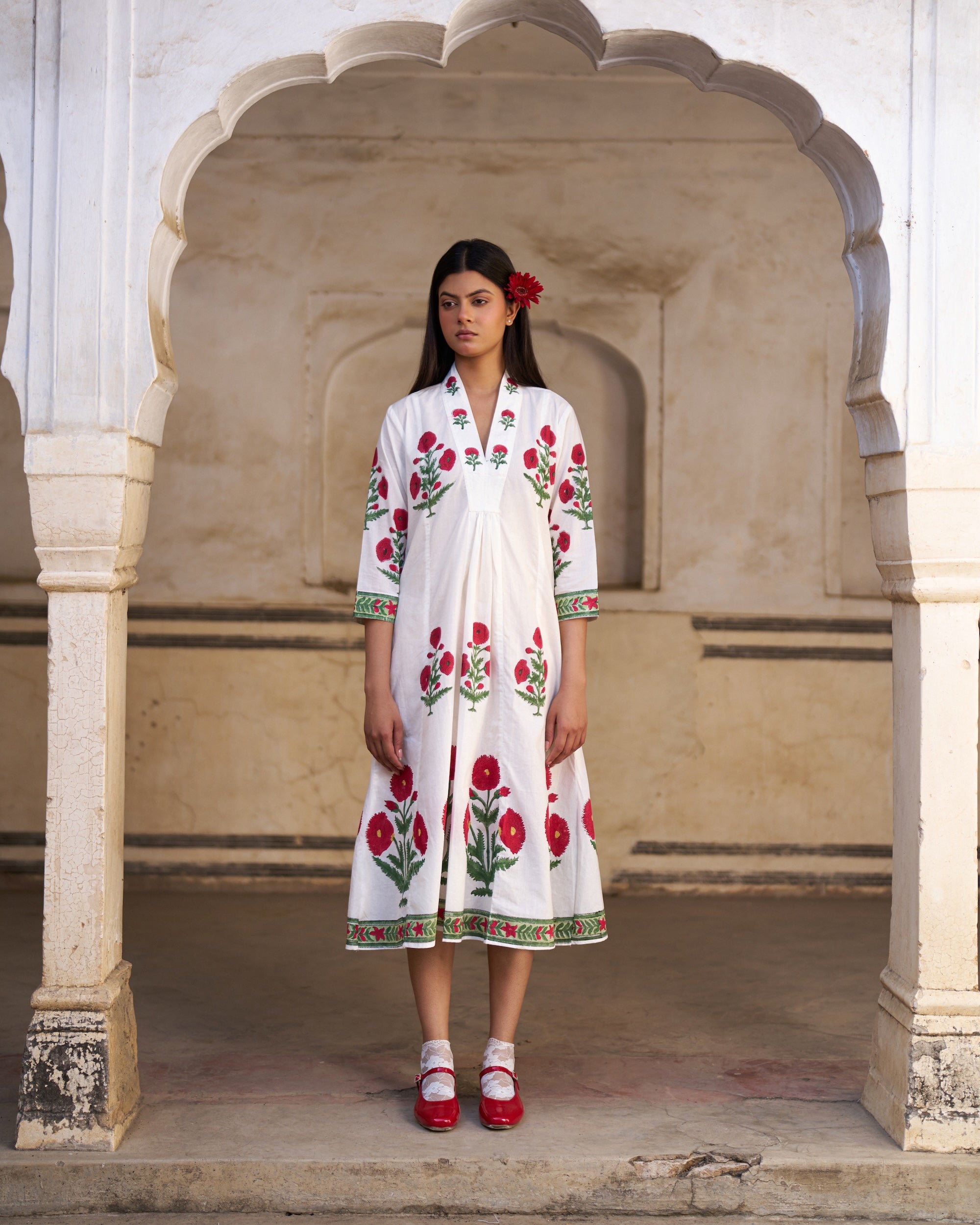 Mehrun Dress | Ivory White