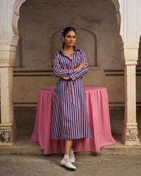 Roshanara Dress | Blush Stripe