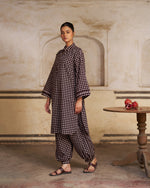 Shabnam Co-Ord Set | Chocolate Chequered