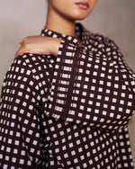Shabnam Co-Ord Set | Chocolate Chequered